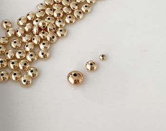 10pcs 14K Gold Filled Thick Donut Beads, Round Donut Beads Roundelle Beads, Spacer Beads for Jewelry Making