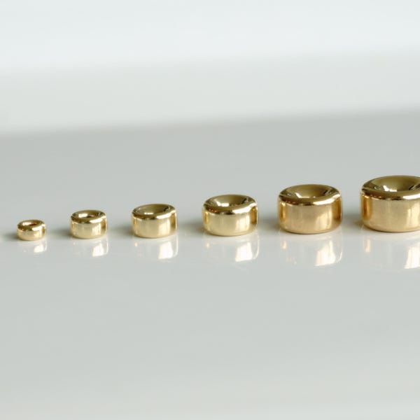14K Gold Filled Thick Donut Beads, 2.5mm 3mm 4mm 6mm 7mm 8mm Rondelle Beads, Spacer Beads for Jewelry Making, Jewelry Findings Wholesale
