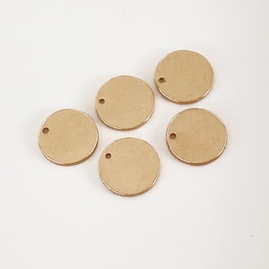2pcs 14K Gold Filled Round Tag Disc, Thick Blank Stamping Tags 9mm x 0.8mm