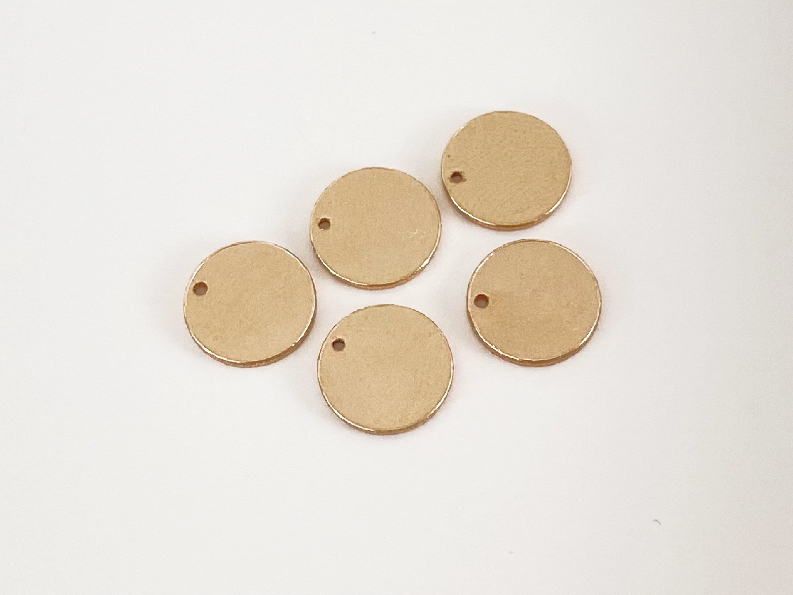 20 Round Stamping Blanks 12mm or 15mm in Gold Plate, Silver Plate