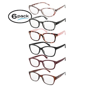 Ladies Reading Glasses Six Pack Fashion Fun Assorted Readers Pick the Power