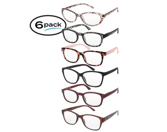 Ladies Reading Glasses Six Pack Fashion Fun Assorted Readers Pick the Power