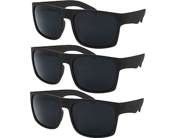 Mens Sunglasses OG Easy E Flat Top Locs Super Dark 3 Pack Gangsta Style New