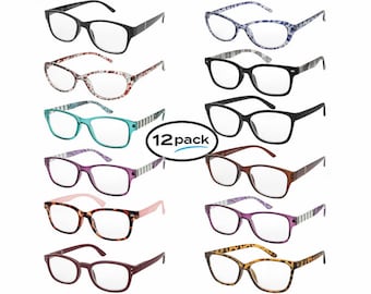 Reading Glasses Ladies Fashion Readers 12 Pack Assorted Styles Beautiful Fashion Bling
