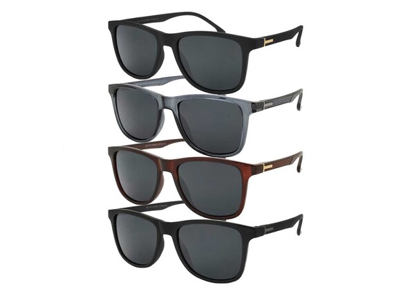 Mens Sunglasses Classic 4 Pack OG Biker Style Surf Glasses Assorted Colors