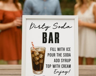 Dirty Soda Bar Sign - Druckbare digitale Datei