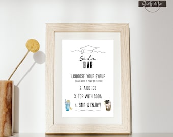 Bord bord Grad-frisdrankreep – 8,5 x 11 inch, afdrukbaar | Digitale download afstudeerfeest