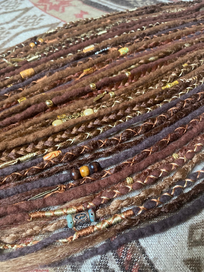 Dreadlock Extension Set Custom Brown Half Head 30 Etsy UK