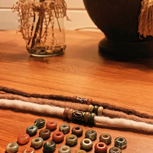 Contas Dreadlock - Pedra Ágata Indiana