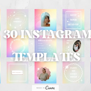 30 Instagram Templates | Rainbow Gradient