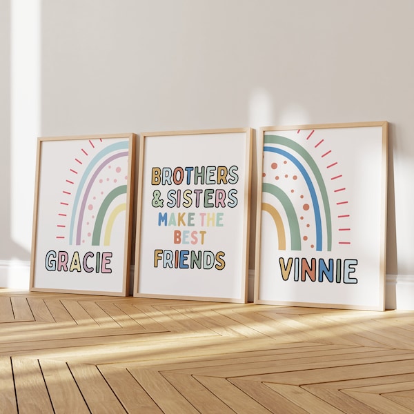 Siblings Wall Print for bedroom | Big brother | Little Sister | Big Sister | Little brother  | Siblings | playroom prints for siblings