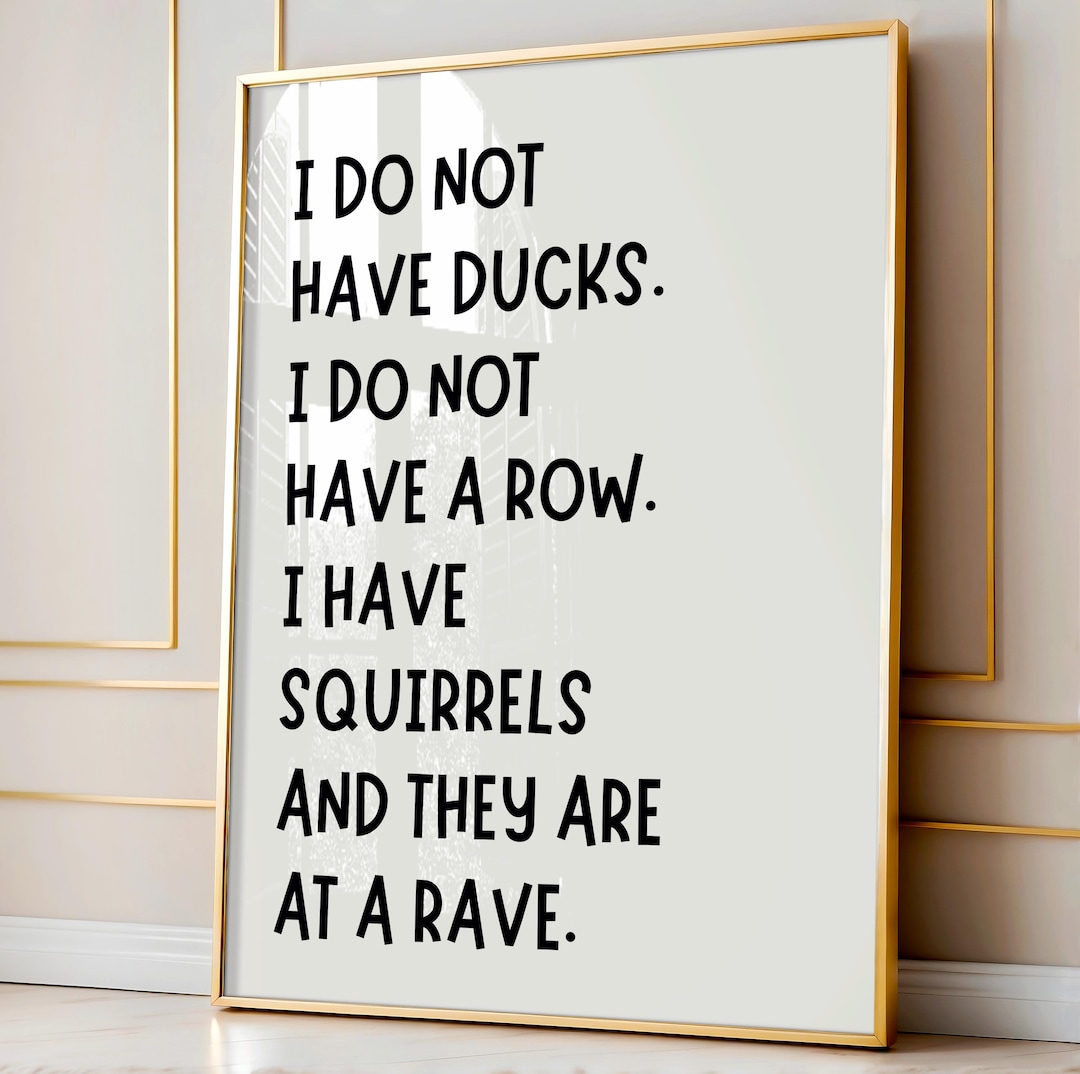 Squirrels at a Rave Funny Home Print - Etsy