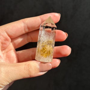 Yellow Garden Quartz - Small Lodolite Tower!