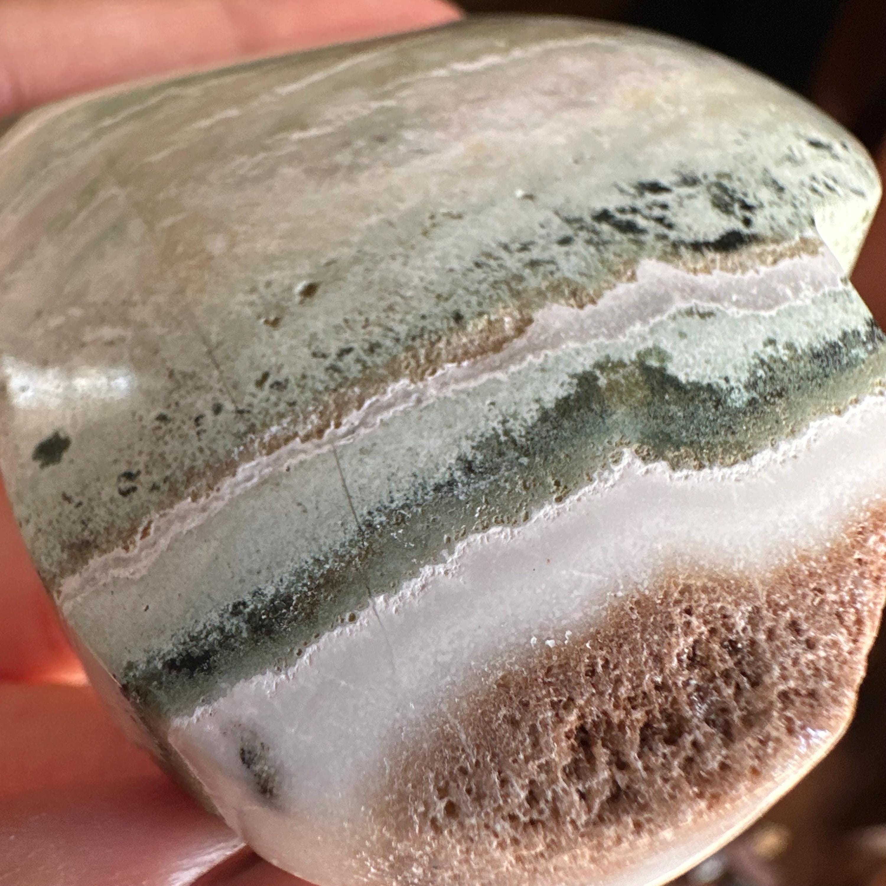 Sea Foam Green Jasper Heart Carving - Ocean Like Patterns - Etsy