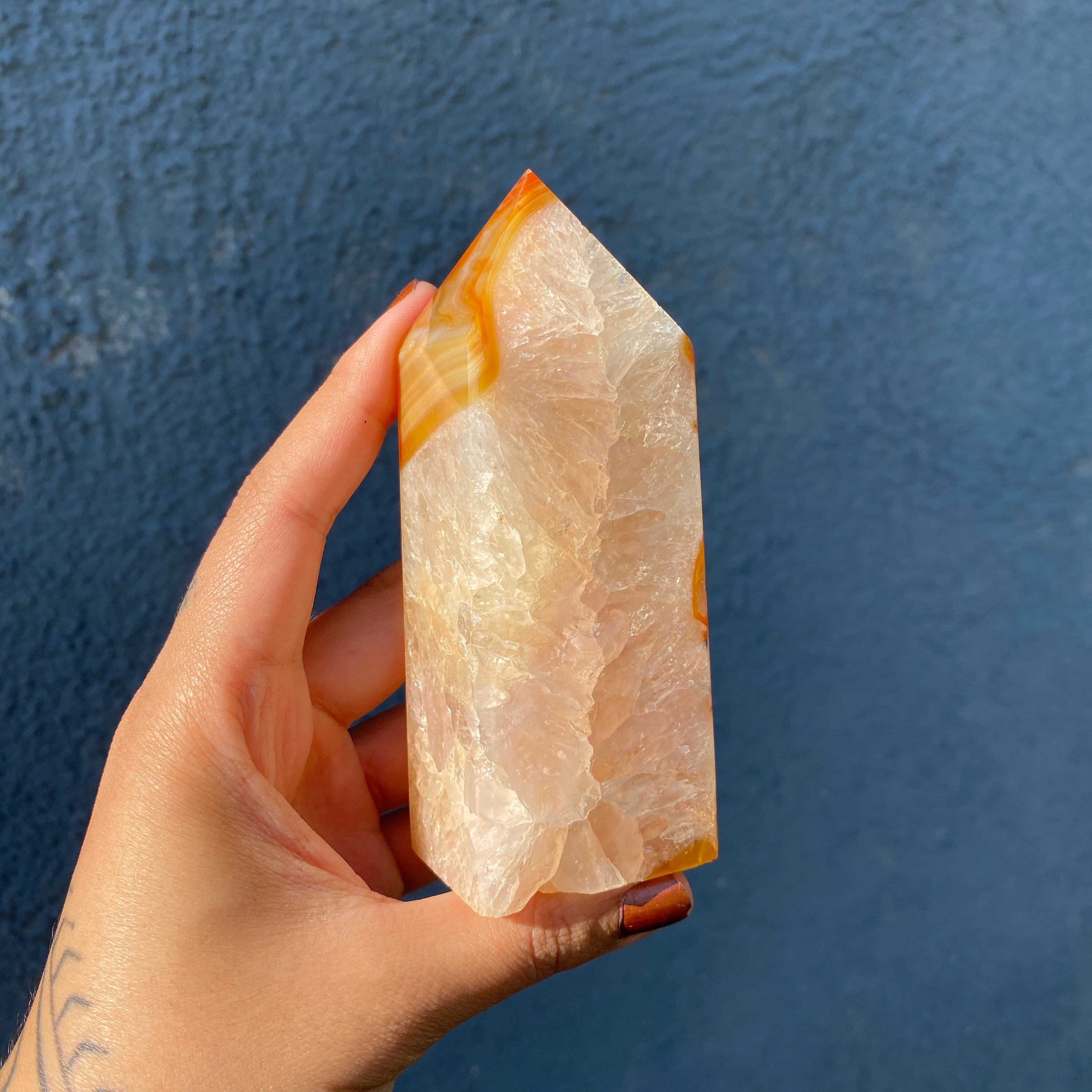 クォーツカーネリアンタワー：天然石の展示品 - Etsy 日本