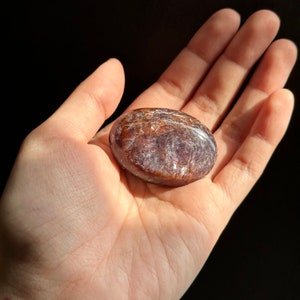 Small Gem Lepidolite Palm Stone