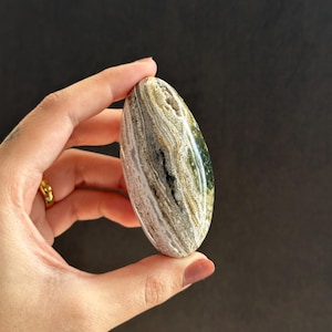 Sea Jasper Shiva Palm Stone! Stunning Details