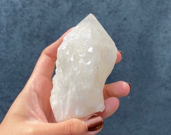 Gorgeous Elestial White Quartz Point !