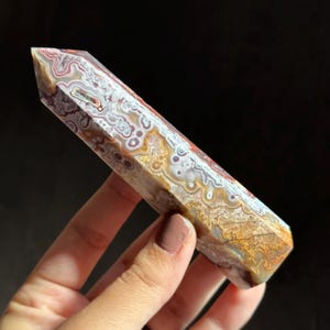 Mexican Lace Agate Tower! Beautiful Patterns!