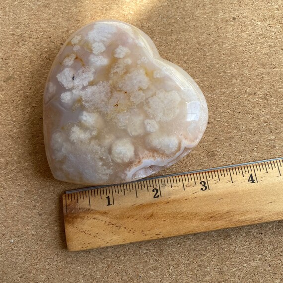 クォーツフラワーアゲートハートとドゥルージー - Etsy 日本