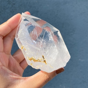 Stunning Clear Quartz Cut Base Point From Brazil !