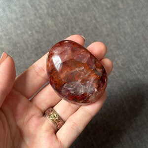 63g Stunning Deep Red Fire Quartz Palm Stone! HQ Pocket Stone ...