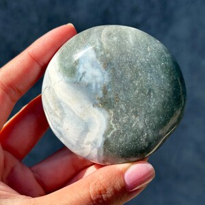 Beautiful Sea Jasper Palm Stone