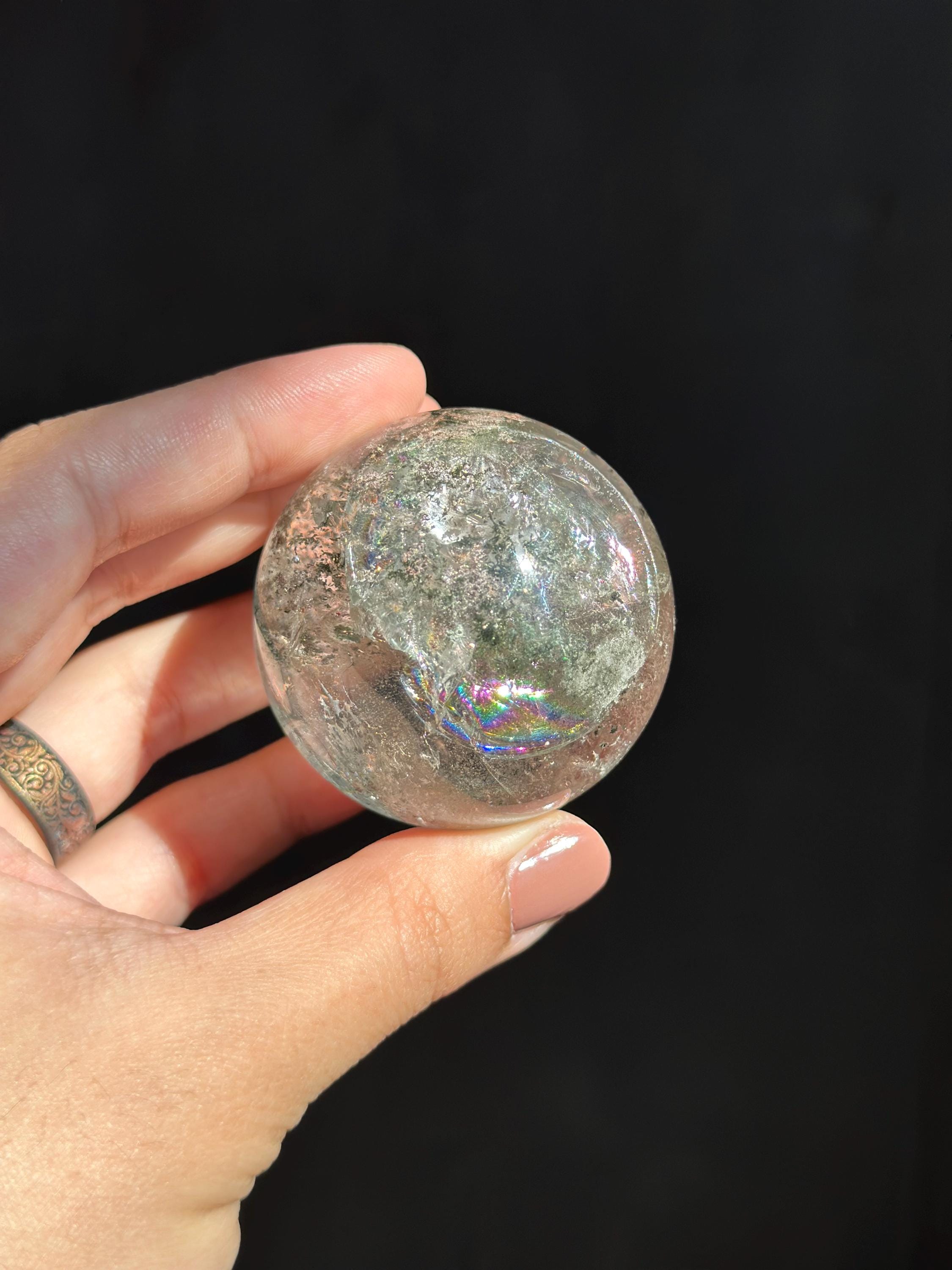 Rainbow Lodolite Garden Quartz Sphere - Etsy