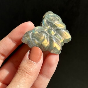 Labradorite Butterfly Carving - Pocket Stone