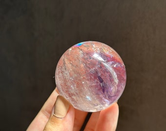 レインボーインクルージョンアメジストスフィア - Etsy 日本