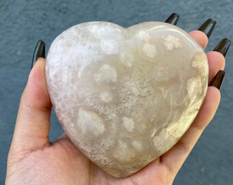 クォーツフラワーアゲートハートとドゥルージー - Etsy 日本