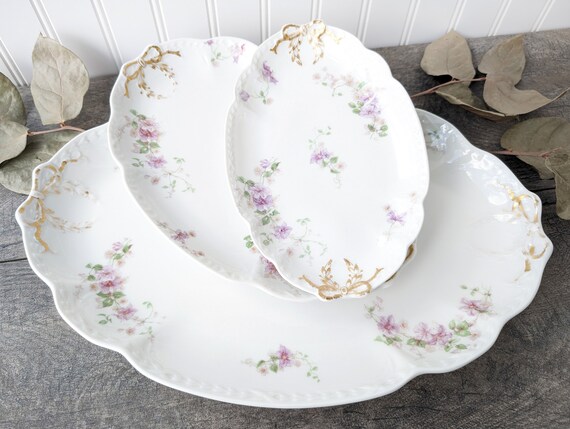 Vintage Purple CH Field Haviland Limoges GDA France CHF359 Set of