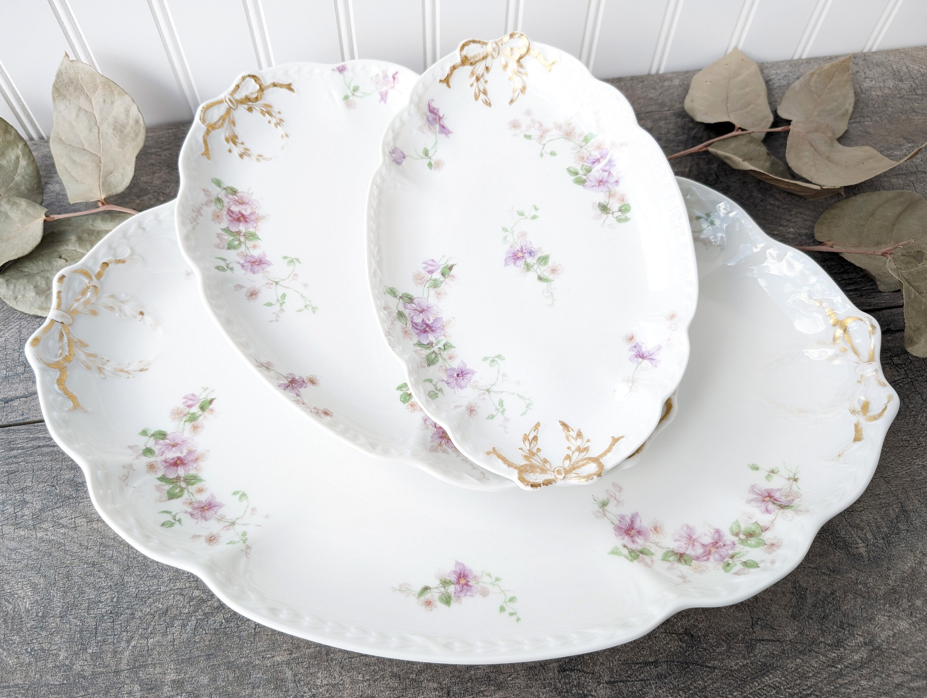 Vintage Purple CH Field Haviland Limoges GDA France CHF359 Set of