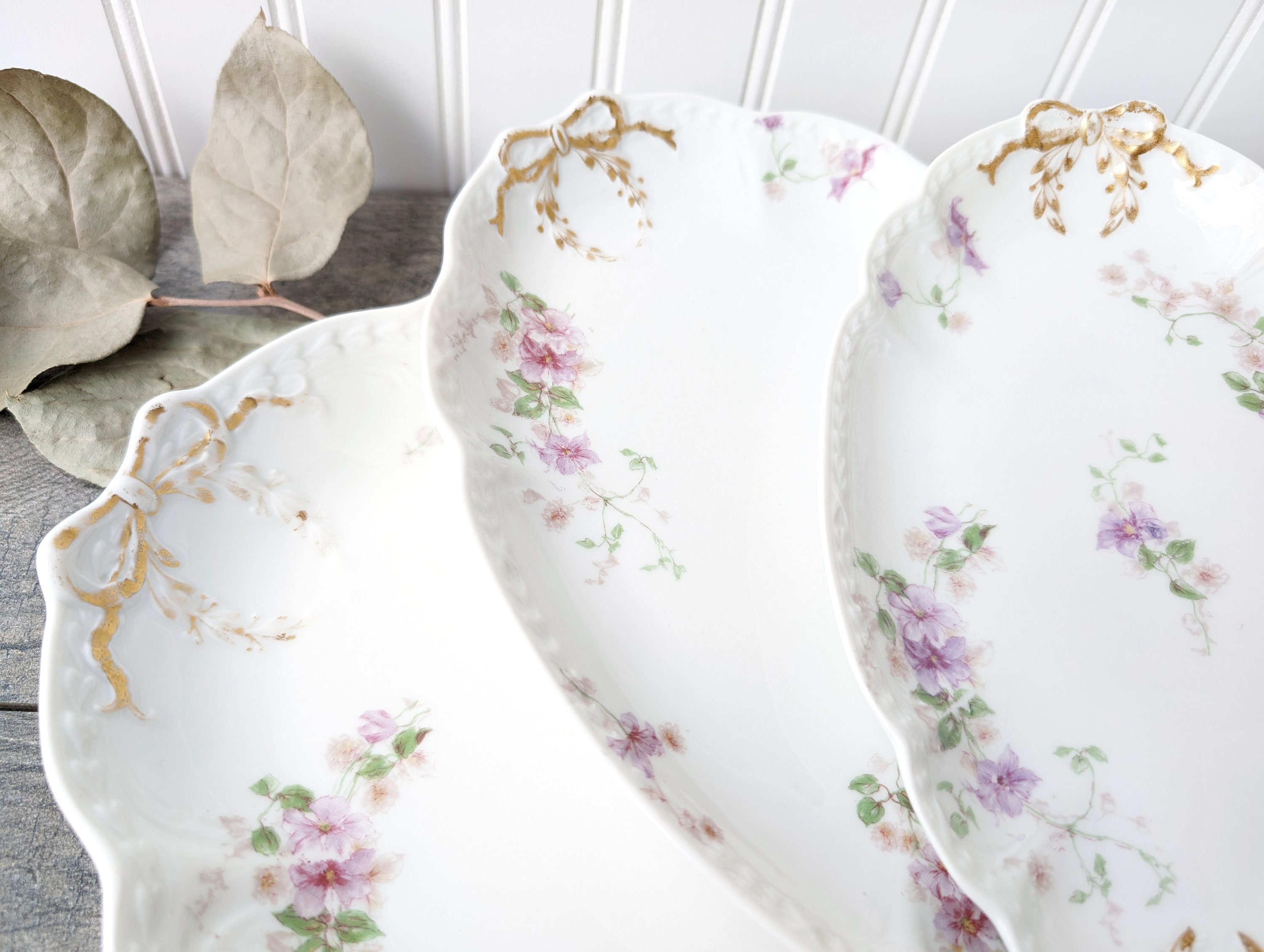 Vintage Purple CH Field Haviland Limoges GDA France CHF359 Set of