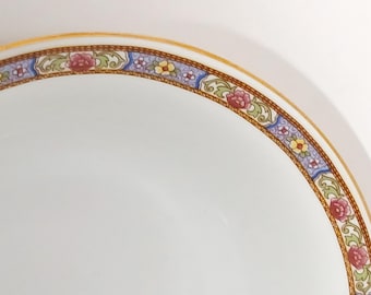 Vintage EPIAG Porcelain BOWL from the Ivory Collection, Czechoslovakia Fine China, Florals with Gold Trim, Circa 1940s