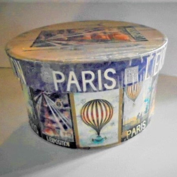 Vintage Tri-Coastal Design Decorative Paris Eiffel Tower Exposition Storage Keepsake Box  L'Exposition, Chad Barrett, Art in Motion