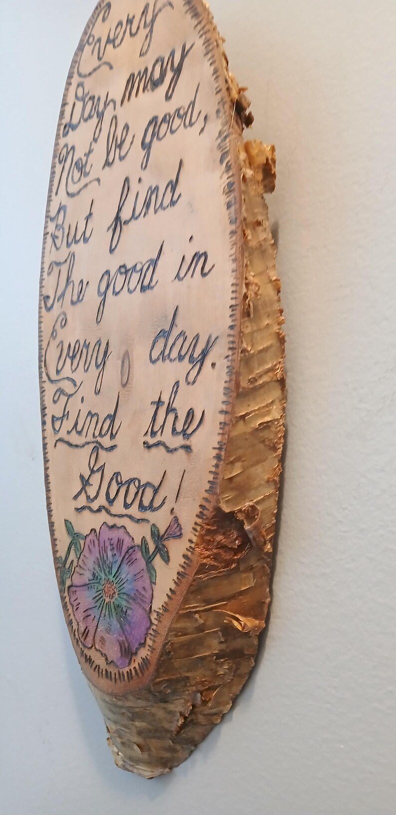 Handcrafted WOOD BURNT Etched Sign Vintage Burnt Wood Art Pyrography ...