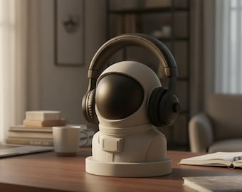 Astronaut hörlursstativ, 3D-tryckt headsethållare för spelbord