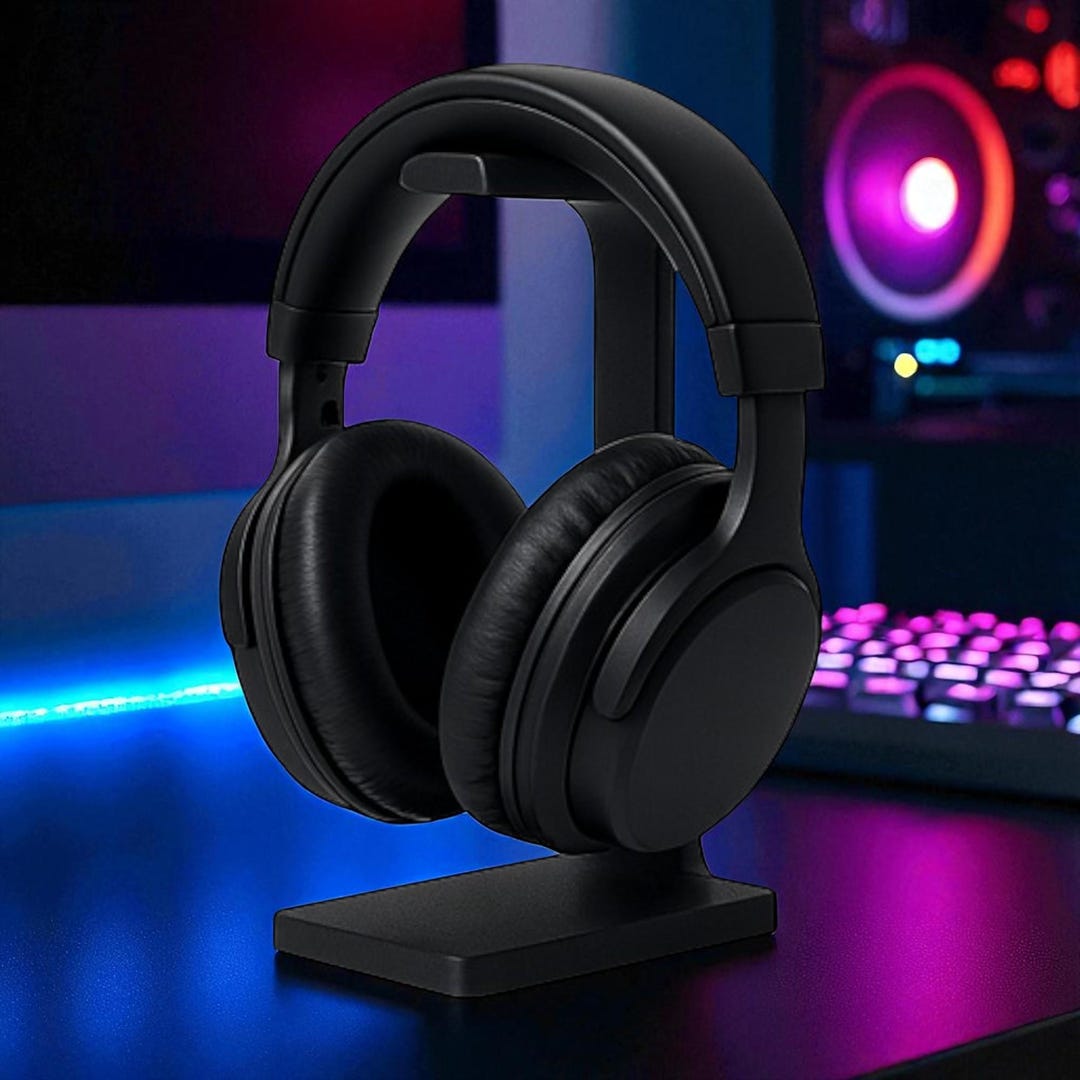 Headphone Stand L Shape, 3D Printed Minimalist Holder, Modern Desk ...