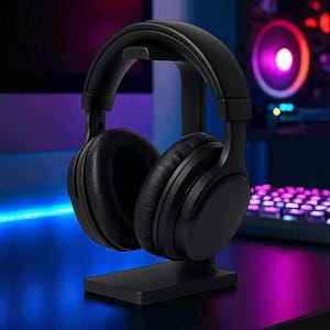 Headphone Stand L Shape, 3D Printed Minimalist Holder, Modern Desk Decor
