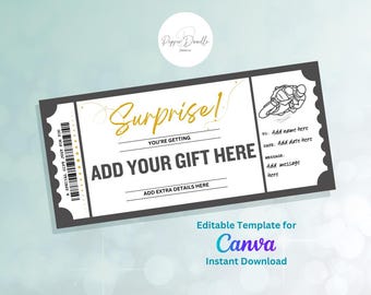 Editable Motorbike Gift Voucher: Surprise Driving Experience (Digital Download)