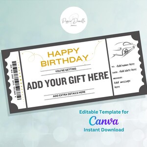 Editable Car/Driving Themed Birthday Voucher -  Personalise - Digital Gift Voucher - Driving Track Day Voucher