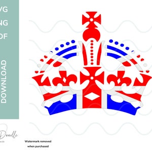 Couronnement / Union Jack Crown Digital Design fichier SVG/PNG/PDF - Utilisation commerciale - Téléchargement instantané