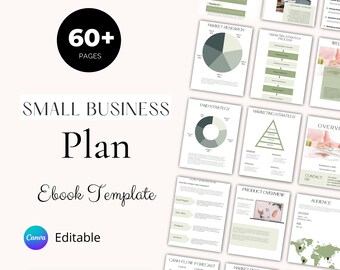 Small Business Plan Canva Template | Editable Business Plan | Printable Business Plan | Project Plan | Marketing Plan