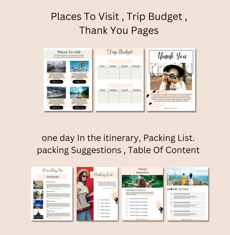 Travel Guide Ebook Template Ebook Template Canva Ebook Etsy