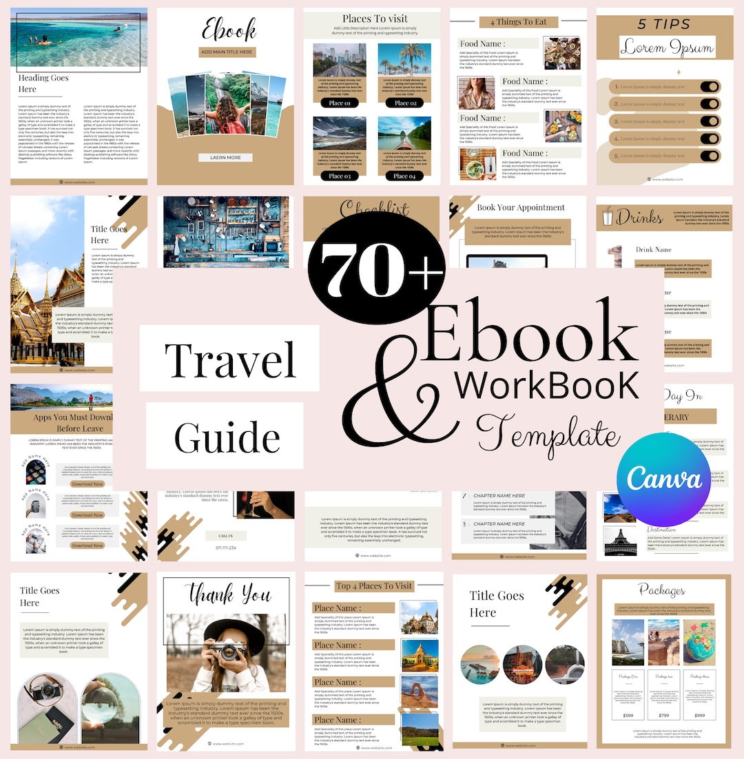 Travel Guide Ebook Template Ebook Template Canva Ebook - Etsy
