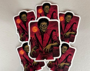 Michael Jackson Sticker, Thriller Zombie, Michael Jackson, MJ, King of Pop, 80s, Laptop Stickers, Stickers, Pop Culture, Halloween, Horror