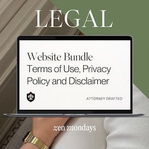 Website Bundle Terms and Conditions, Privacy Policy and Disclaimers Attorney Drafted