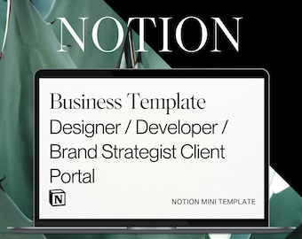 Plantilla de portal para clientes de Notion / Rastreador de proyectos para freelancers (Descarga digital)