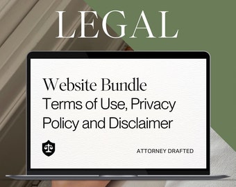 Website Bundle Terms and Conditions, Privacy Policy and Disclaimers Attorney Drafted